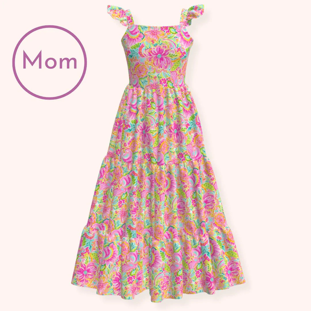 Pete + Lucy Tropical Escape Mom's Maxi Dress