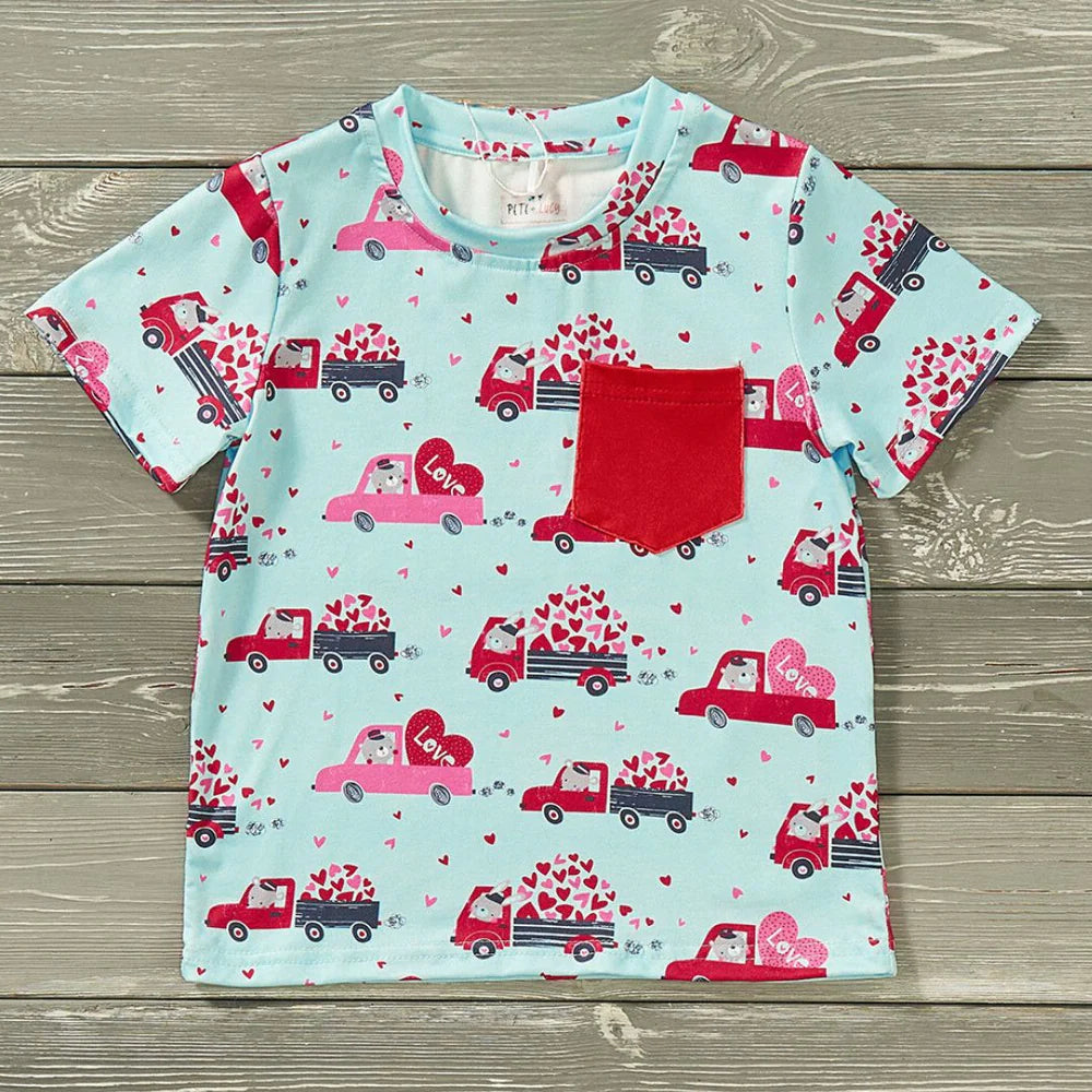 Pete + Lucy Loads of Love Boys Short Sleeve Shirt
