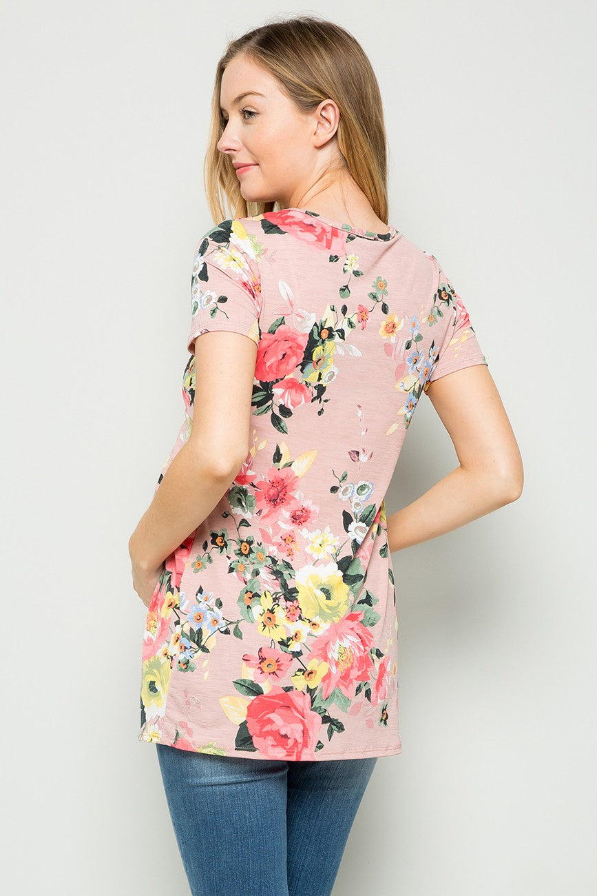 Maternity Pleated Casual Top