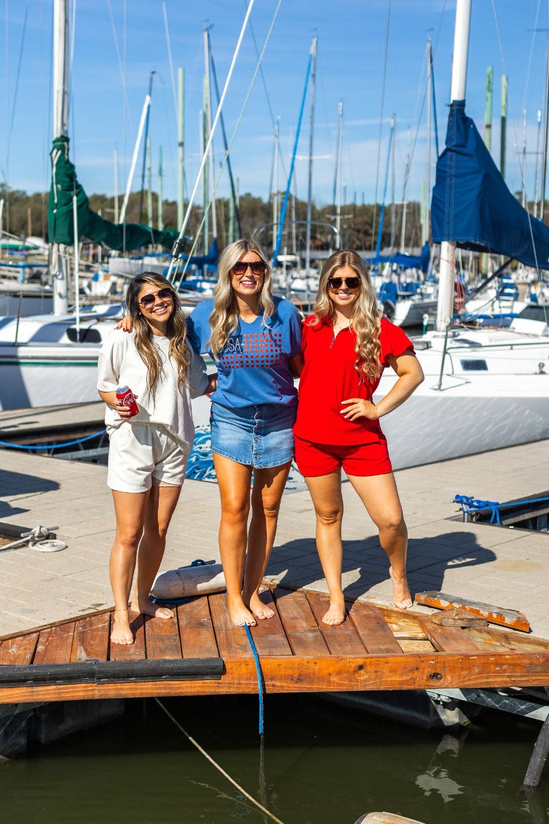 Red Quarter Zip with Flutter Sleeves: Red