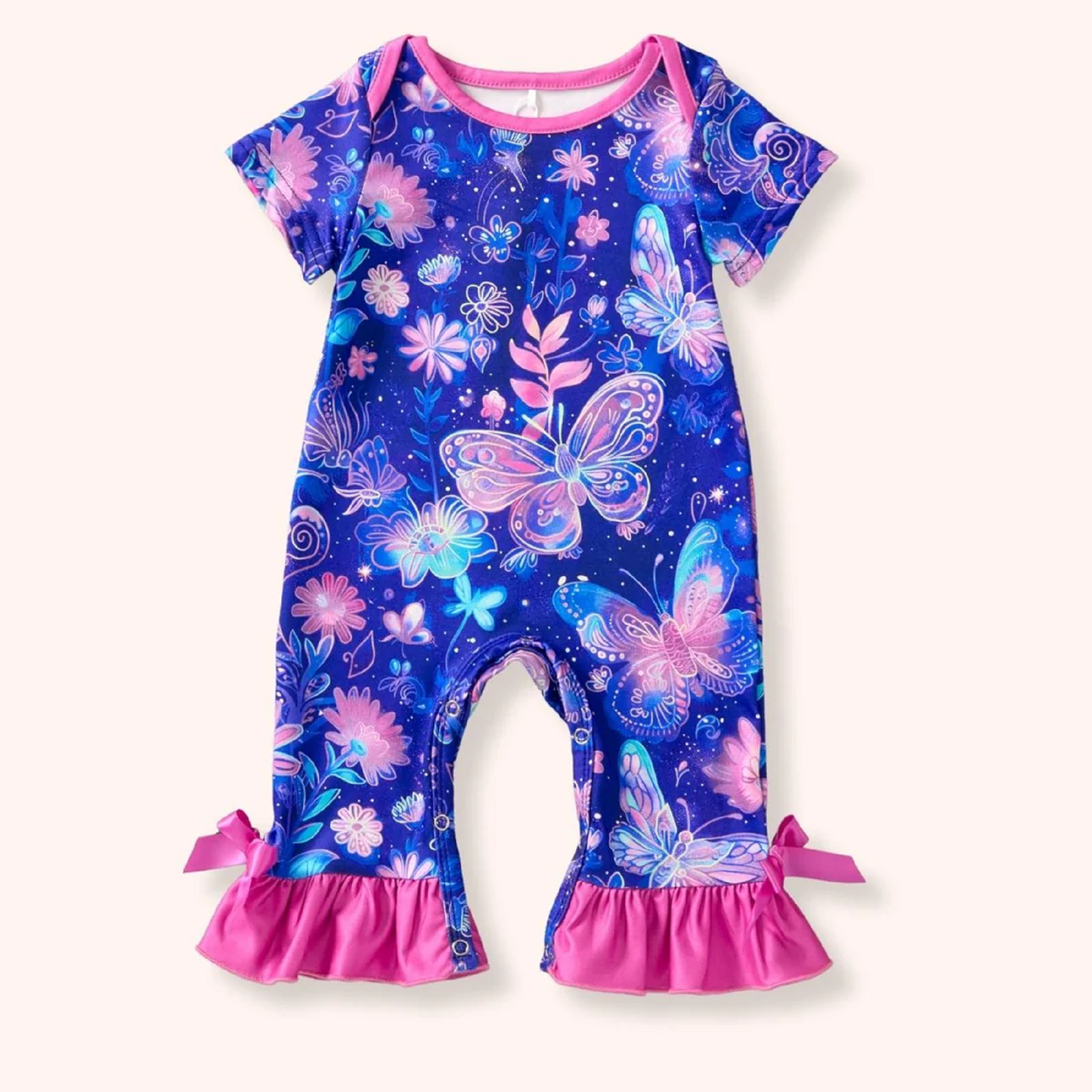 Pete + Lucy Enchanted Flutter Short Sleeve Romper