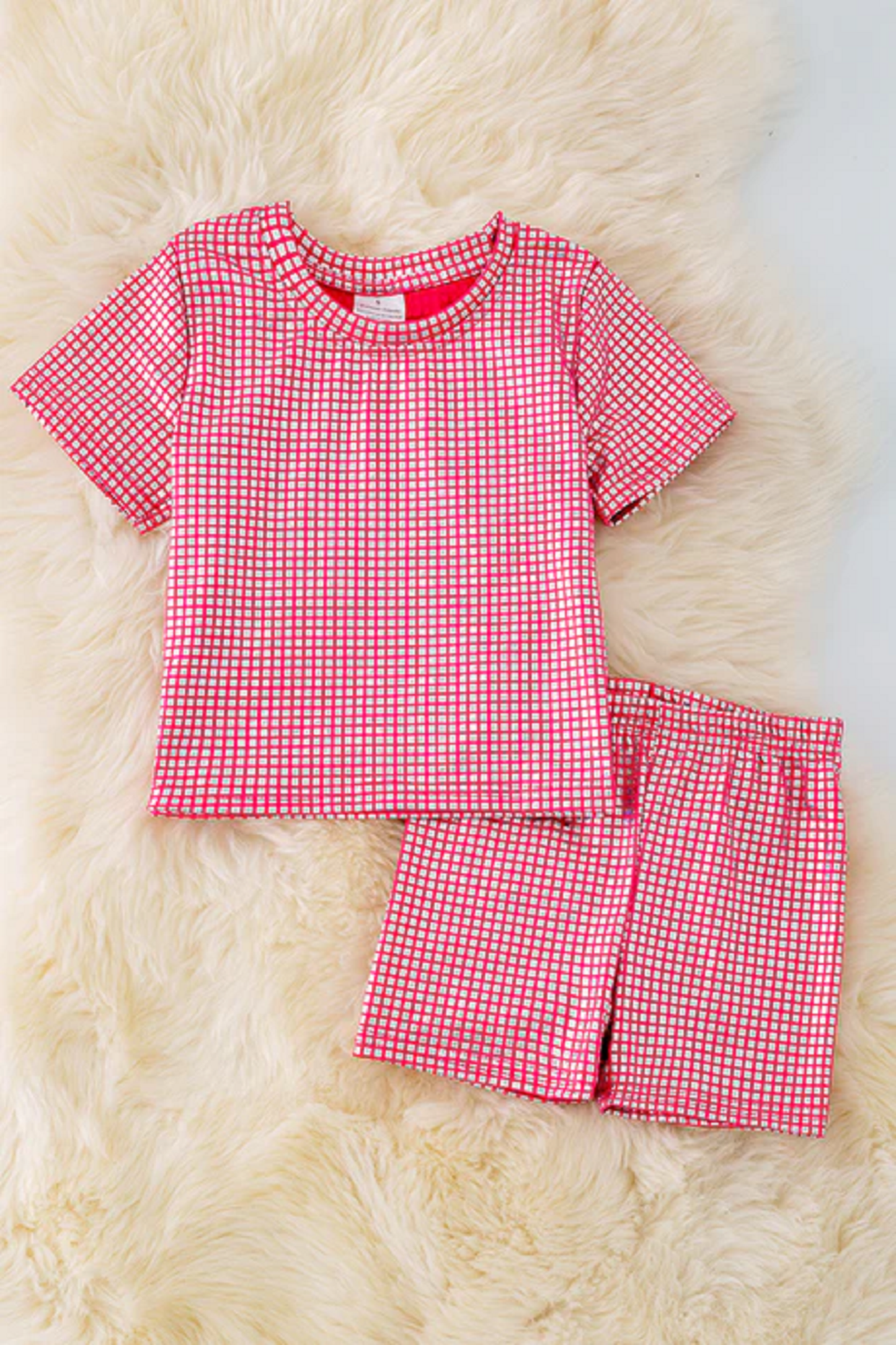 Fuchsia Sparkly Print Short Set