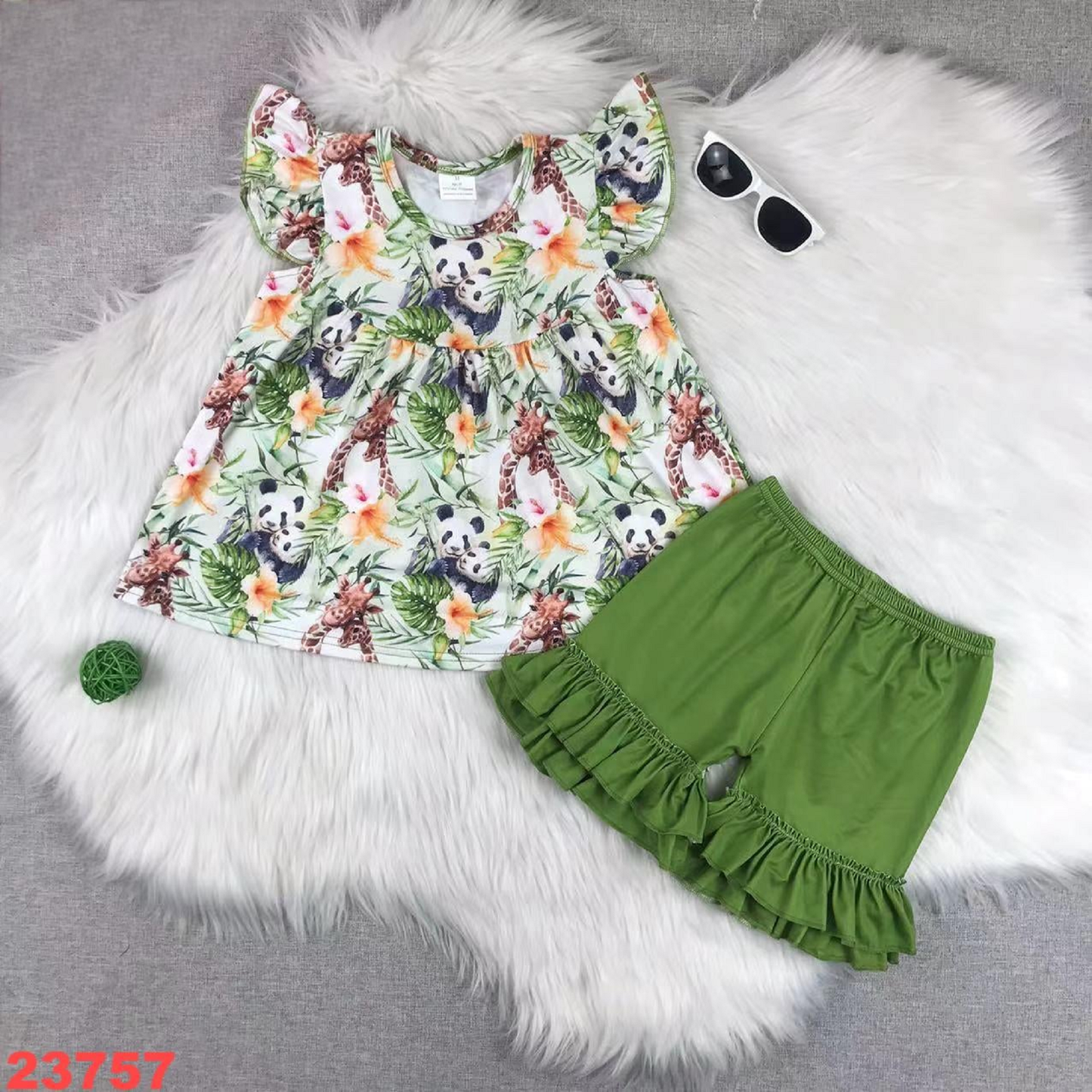 Girl's Jungle Short Set