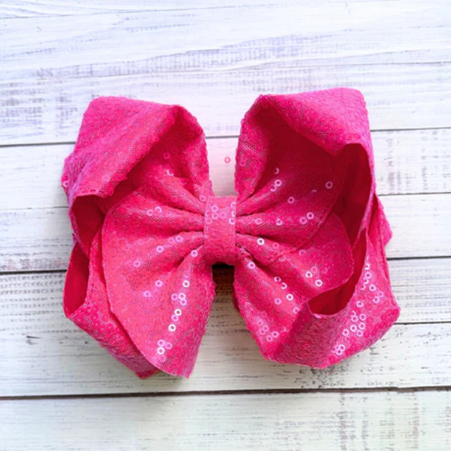 Hot Pink Sequin Bow