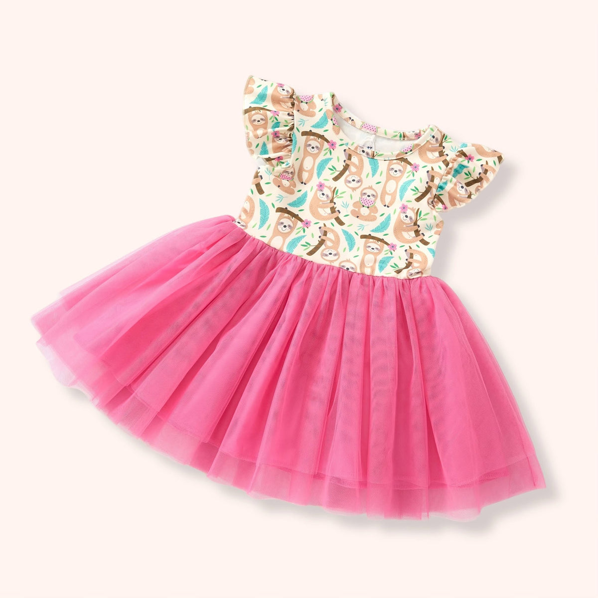 Pete + Lucy Summer Sloths Tulle Dress