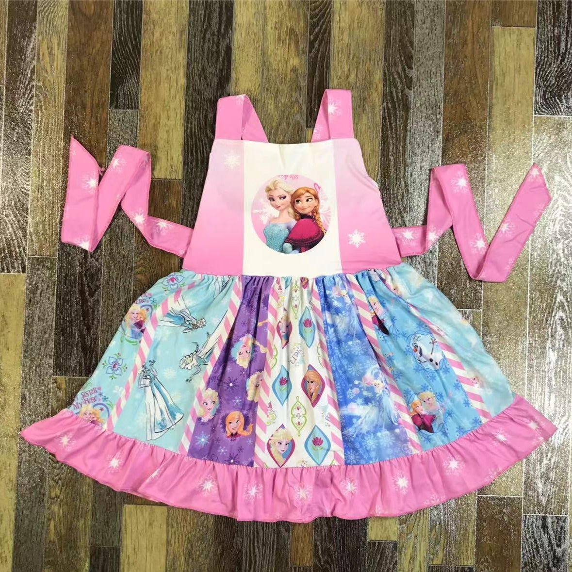 Ice Princess Sisters Twirl Dress Pink – Toodle Treasures - Main Image