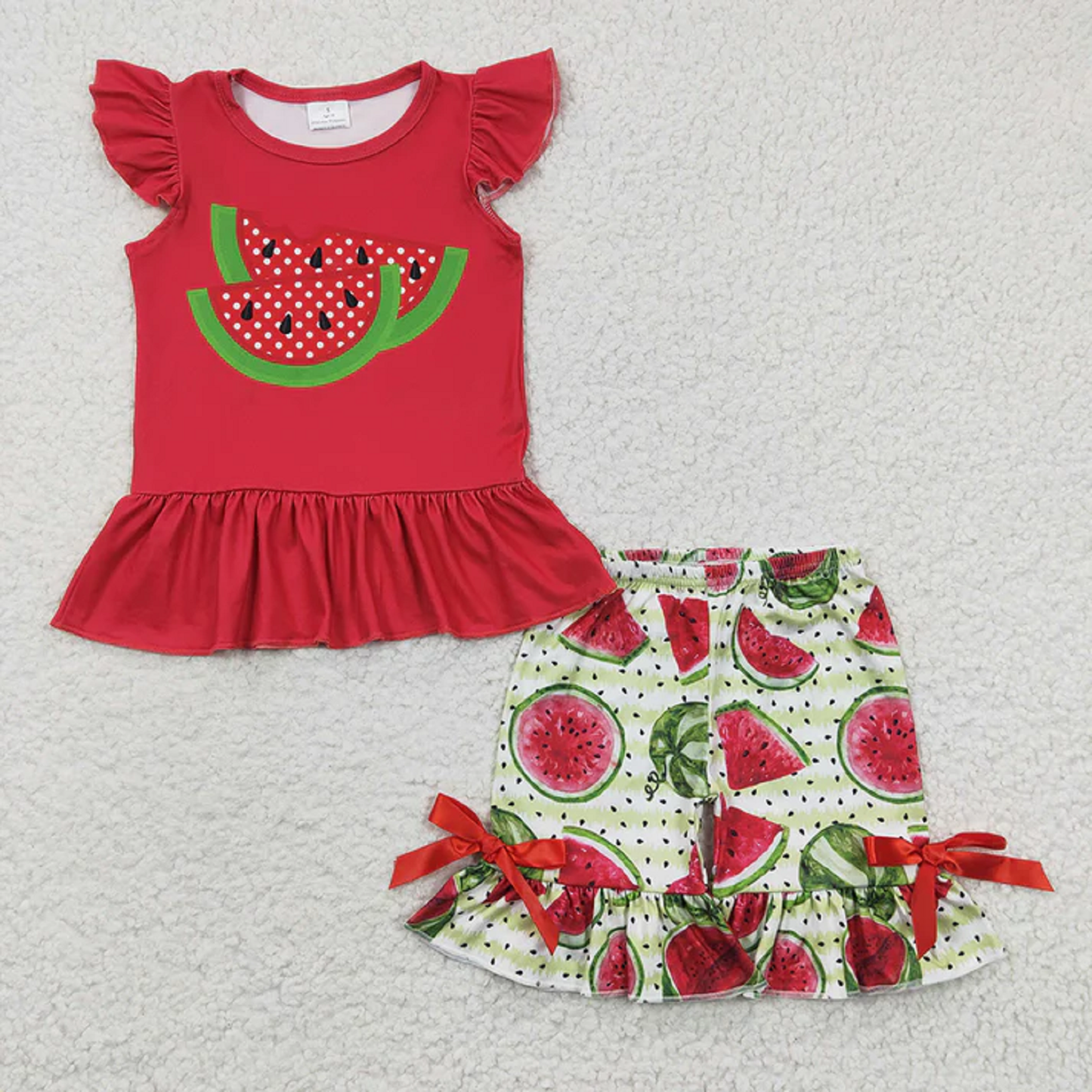 Girls Watermelon Short Set