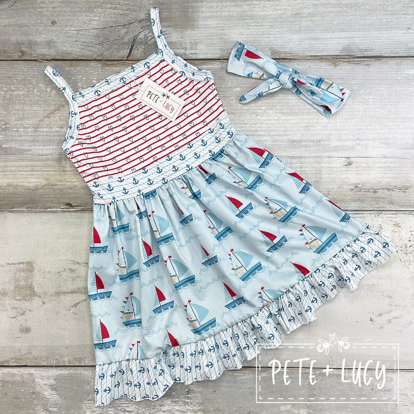 Pete + Lucy Ahoy Maties Short Sleeve Dress