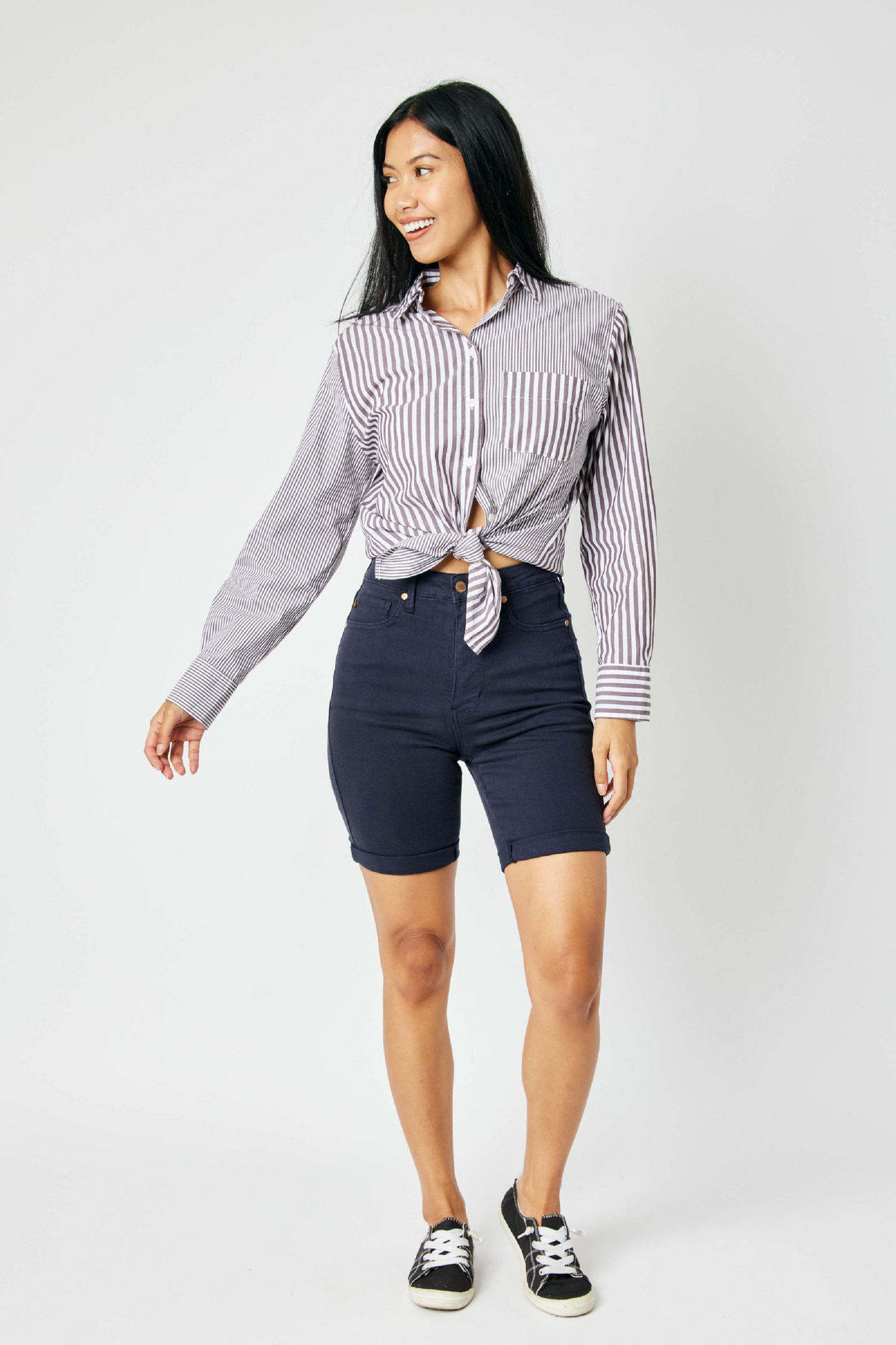Judy Blue Navy Shorts Tummy Control