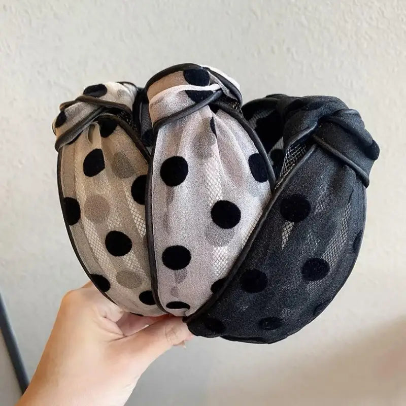 Polka Dot Puff  Headband