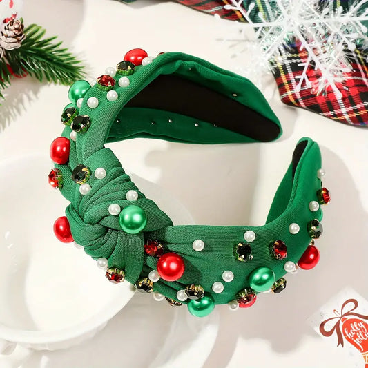 Beaded Green Headband