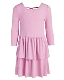 EPIC THREADS Big Girls Ribbed-Knit Tiered Ruffled Dress Sweet Wisteria