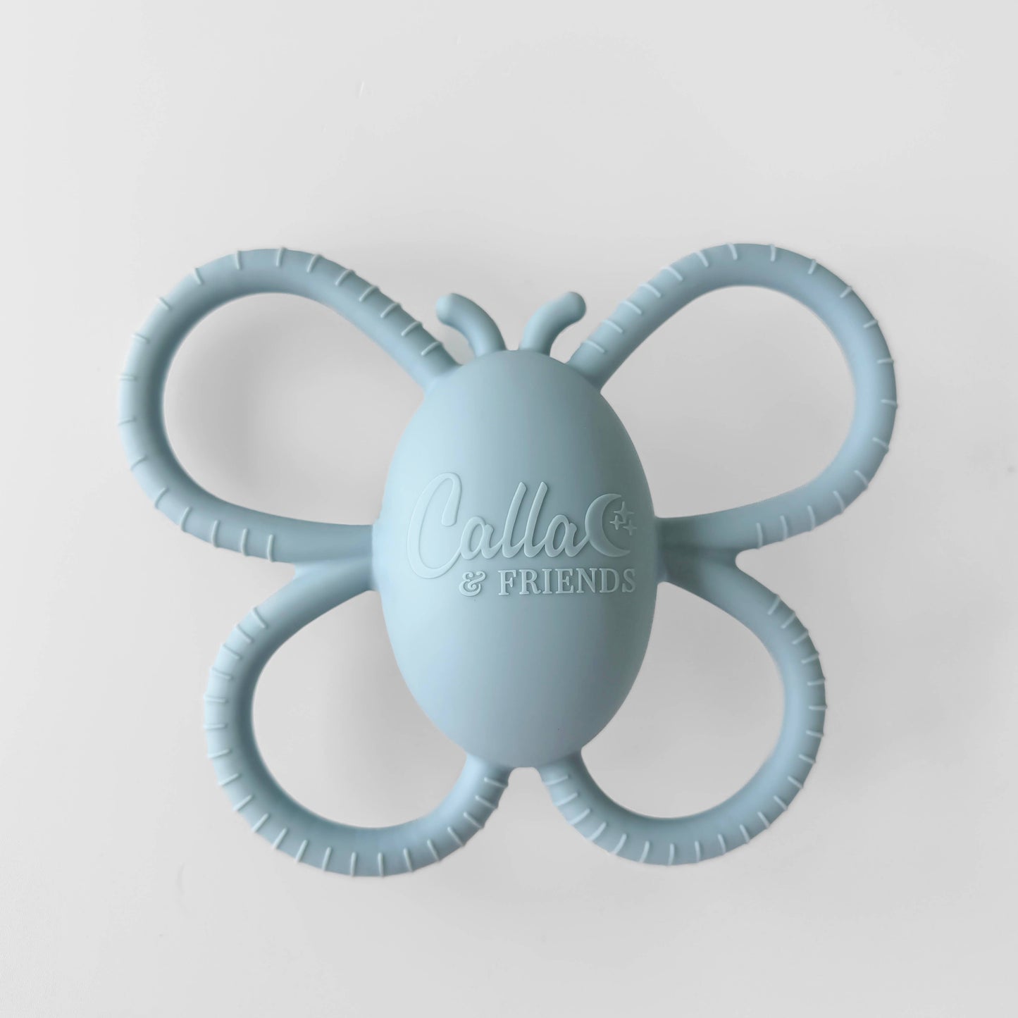Garden Party Collection - Butterfly Rattle Teether: Powder Blue