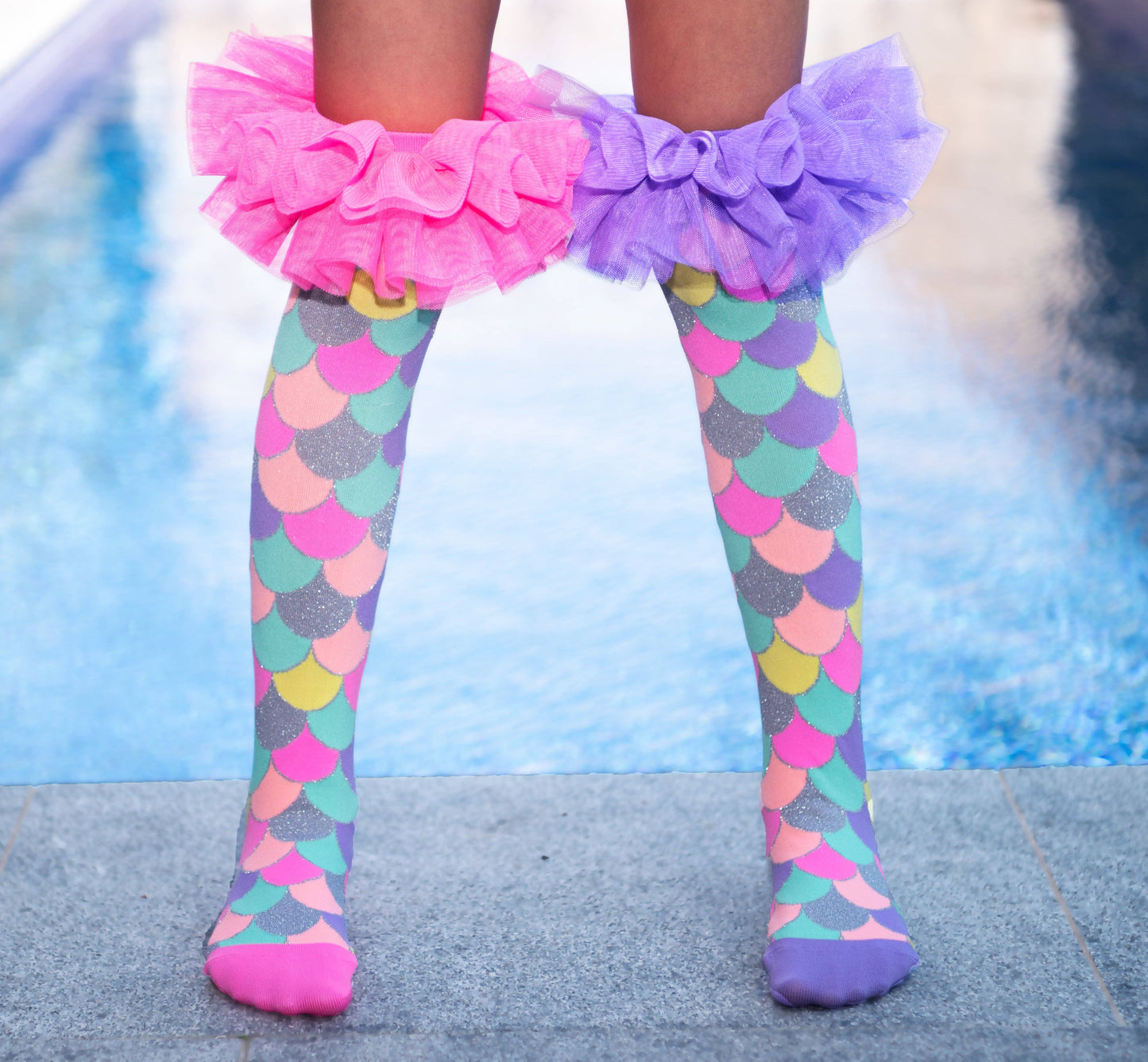 MERMAID FRILLS SOCKS: Kids & Adults Age 6 - 99