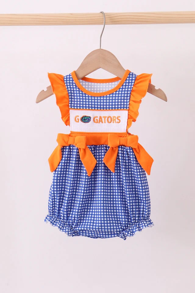 Go Gators Short Sleeve Girls Romper