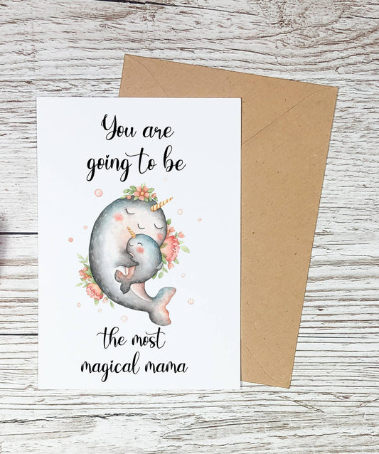 Baby Shower Card, Magical Mama, Card For Mother To Be