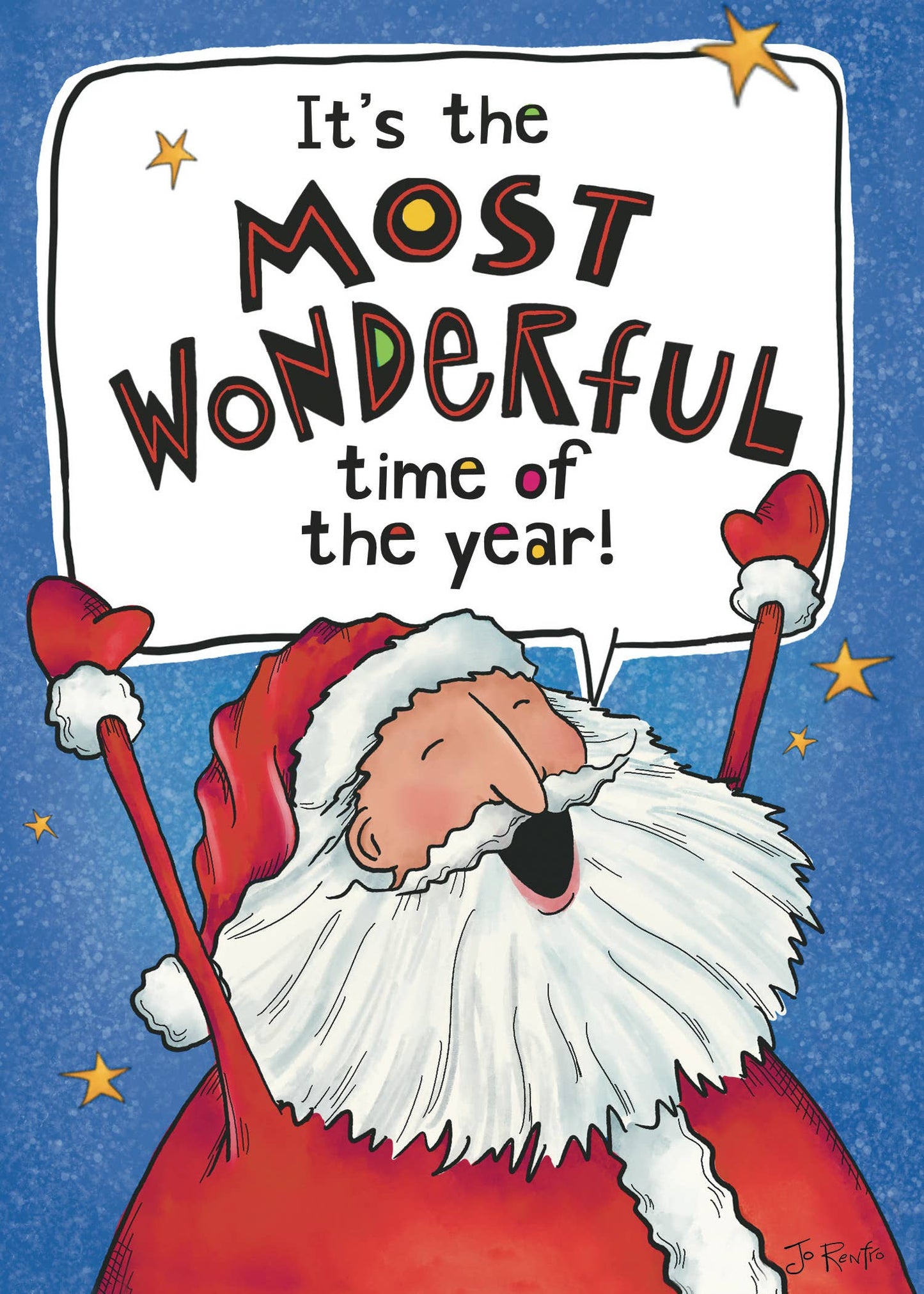 Santa Most Wonderful Time Christmas Card