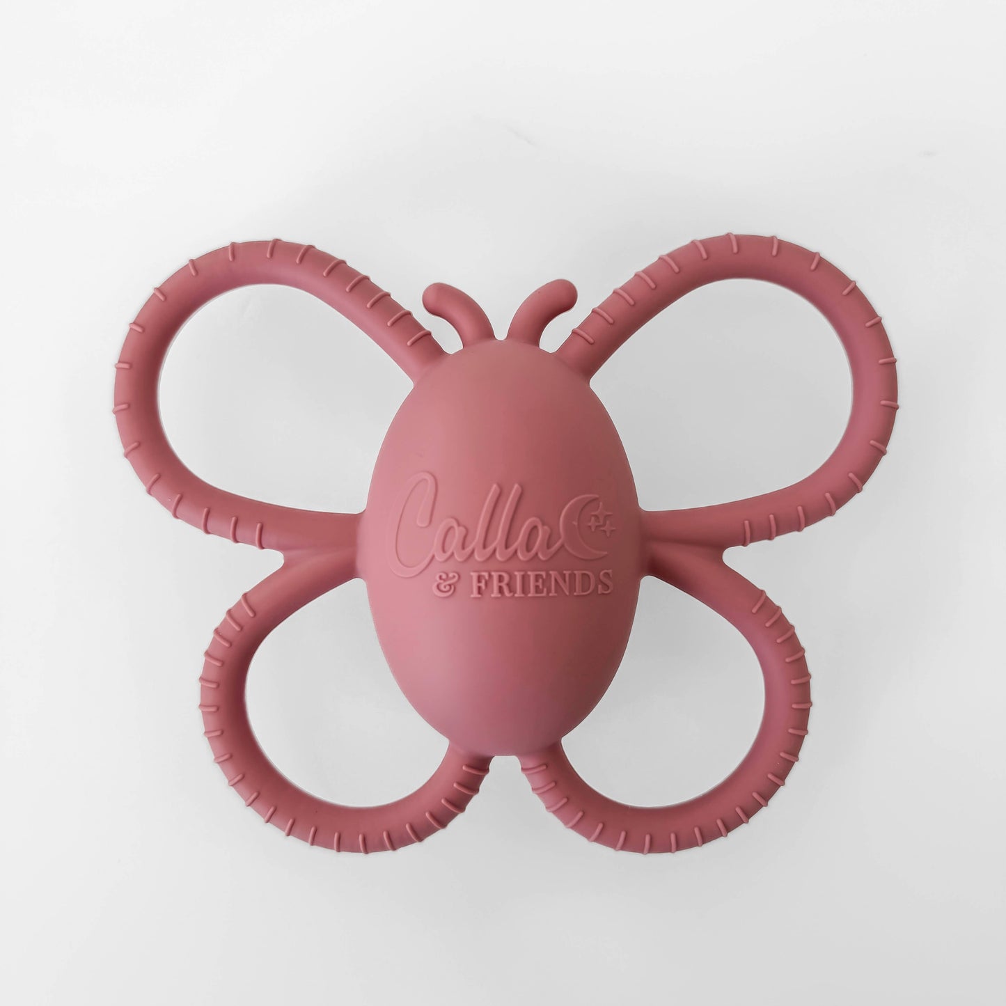 Garden Party Collection - Butterfly Rattle Teether: Petunia Pink
