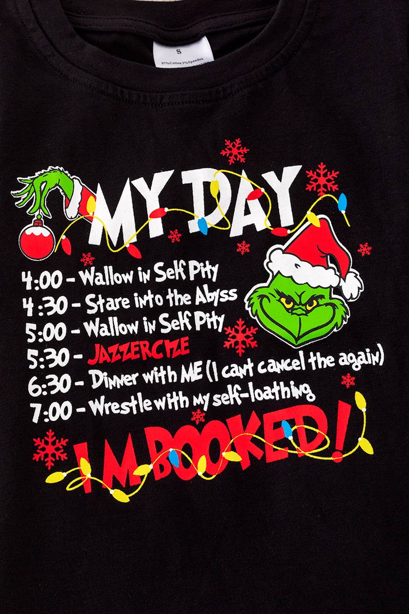 My Day Mean Guy Black Christmas Tshirt