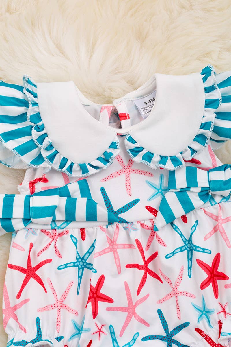 SEA STAR PRINTED BABY ROMPER