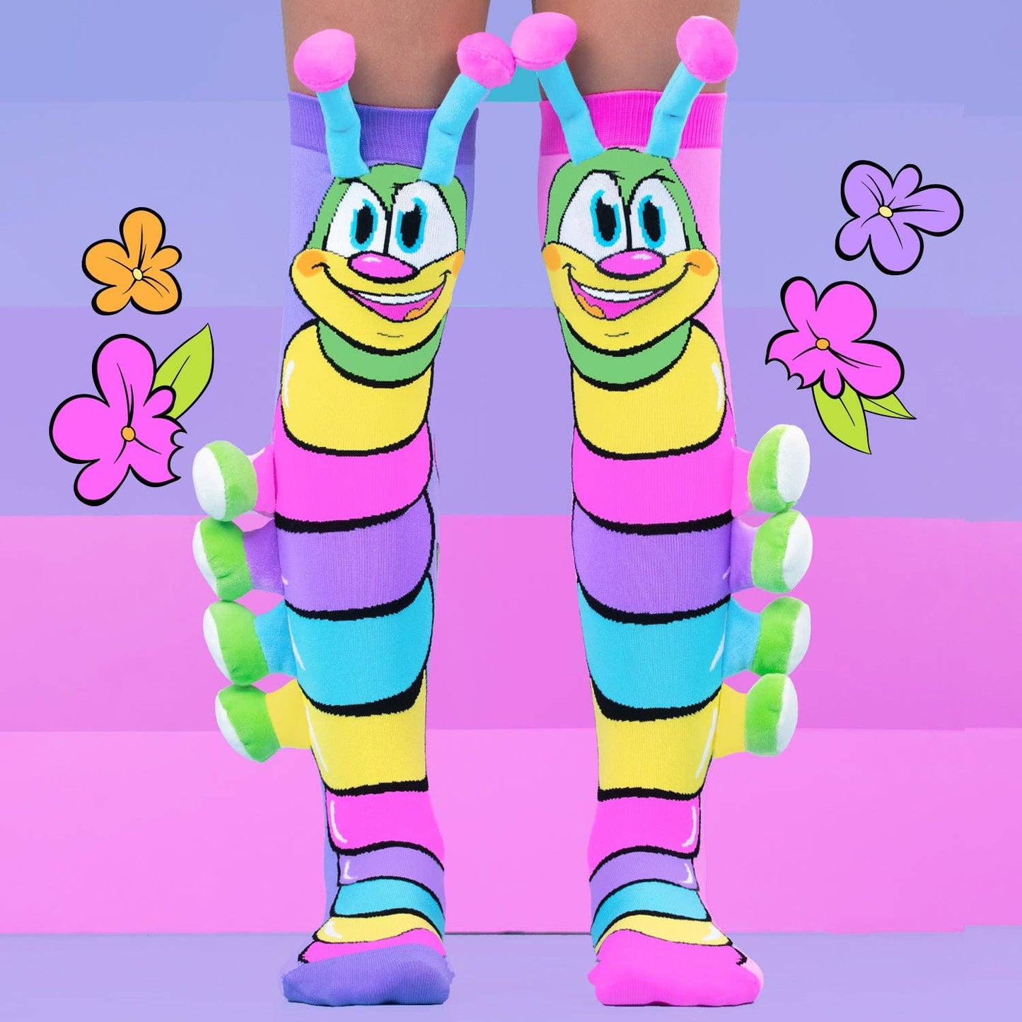CATERPILLAR SOCKS: Kids Ages 6 -99
