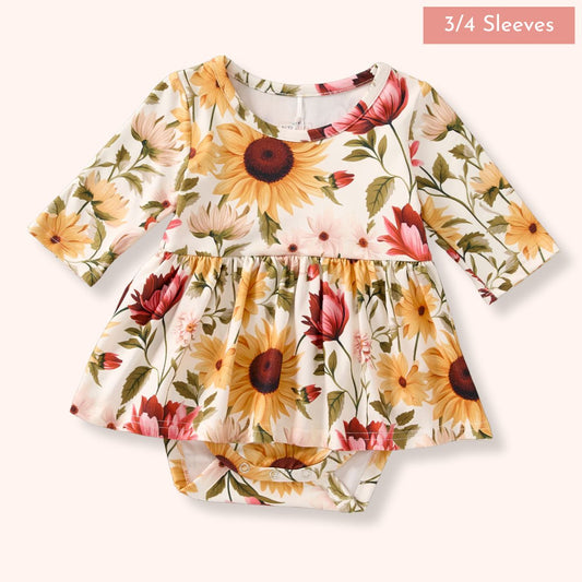 Pete + Lucy Rustic Sun 3/4 Sleeve Romper