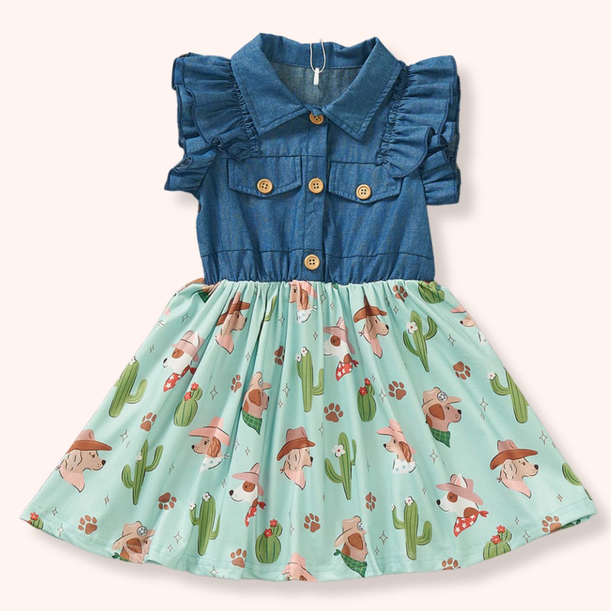 Pete + Lucy Howdy Hounds Short Sleeve Dress