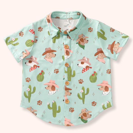 Pete + Lucy Howdy Hounds Short Sleeve Shirt