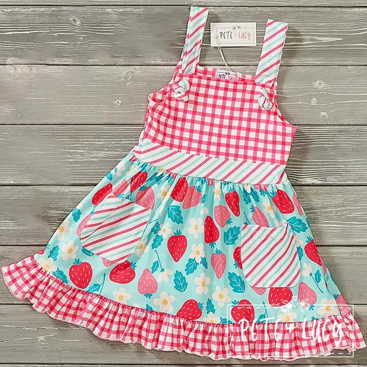 Pete + Lucy Strawberry Patch Adjustable Dress