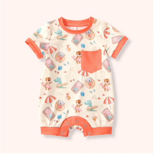 Pete + Lucy Boardwalk Buddies-Boy Romper