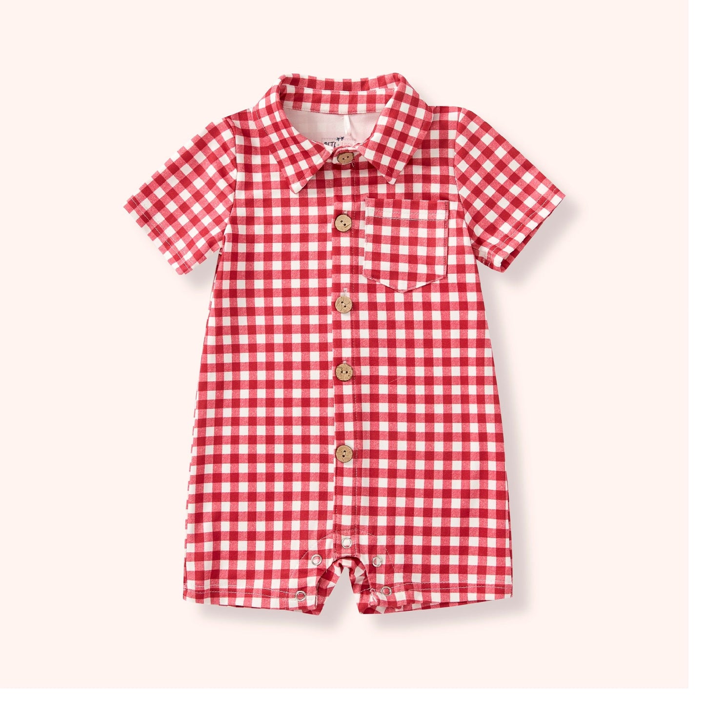 Pete + Lucy Gingham Picnic Boy Romper