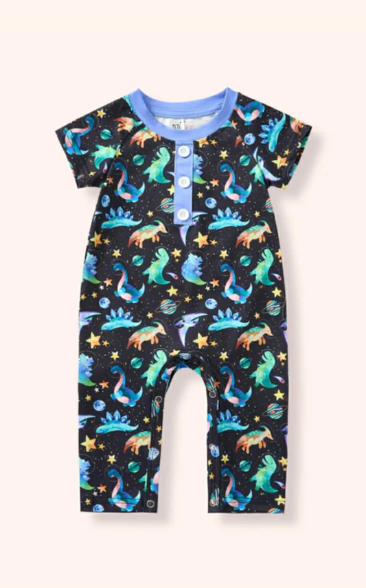 Pete + Lucy Space Dinos Boy Romper