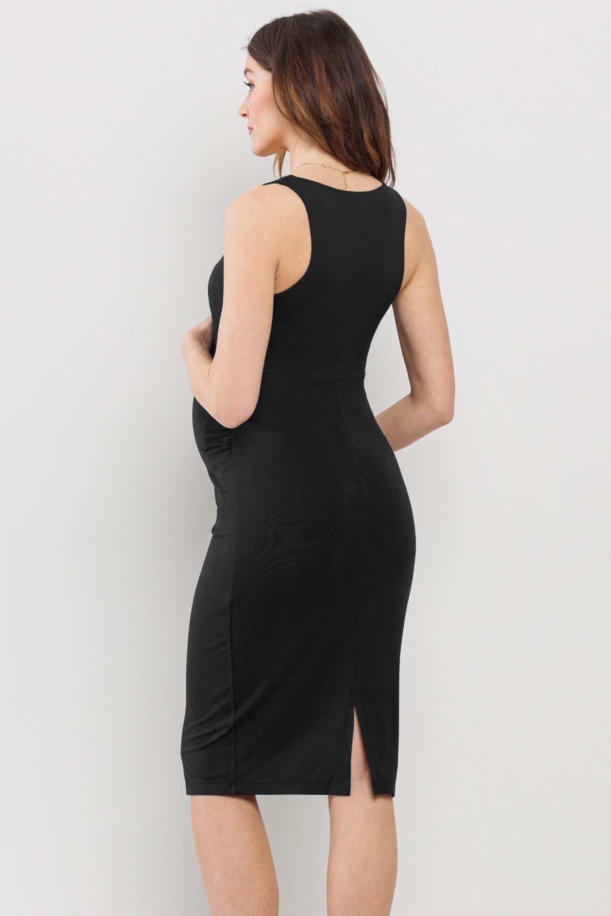 Maternity Sleeveless Black Dress