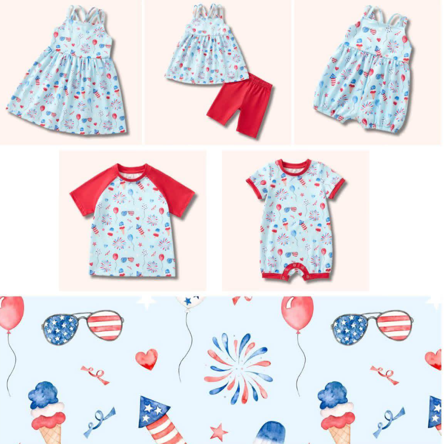 Pete + Lucy USA All Day Boy Romper