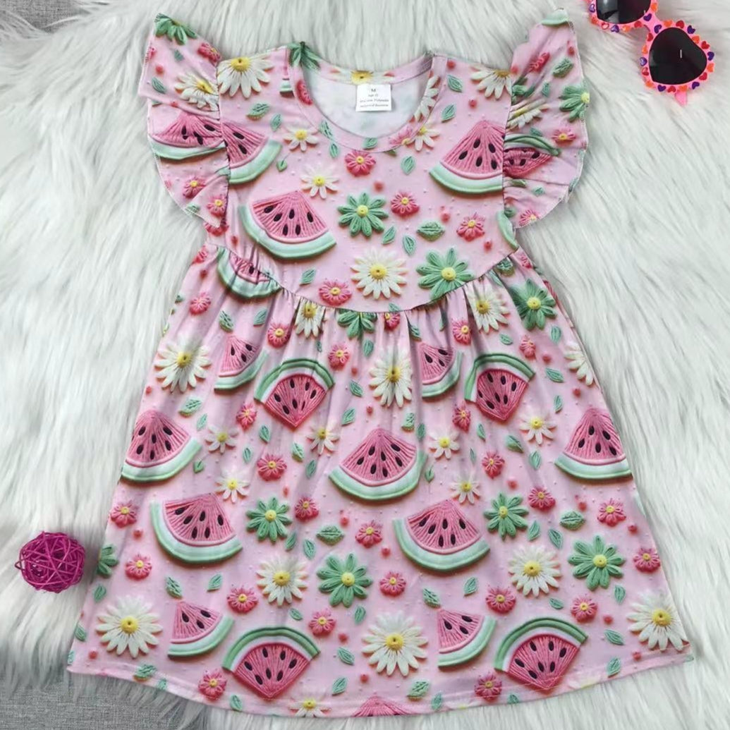 Watermelon & Flowers Dress