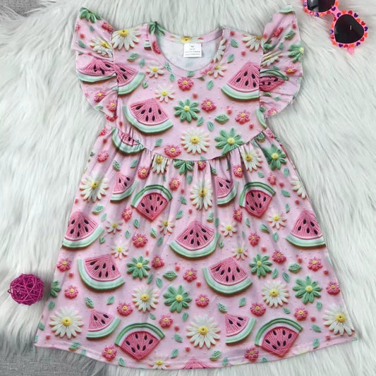 Watermelon & Flowers Dress