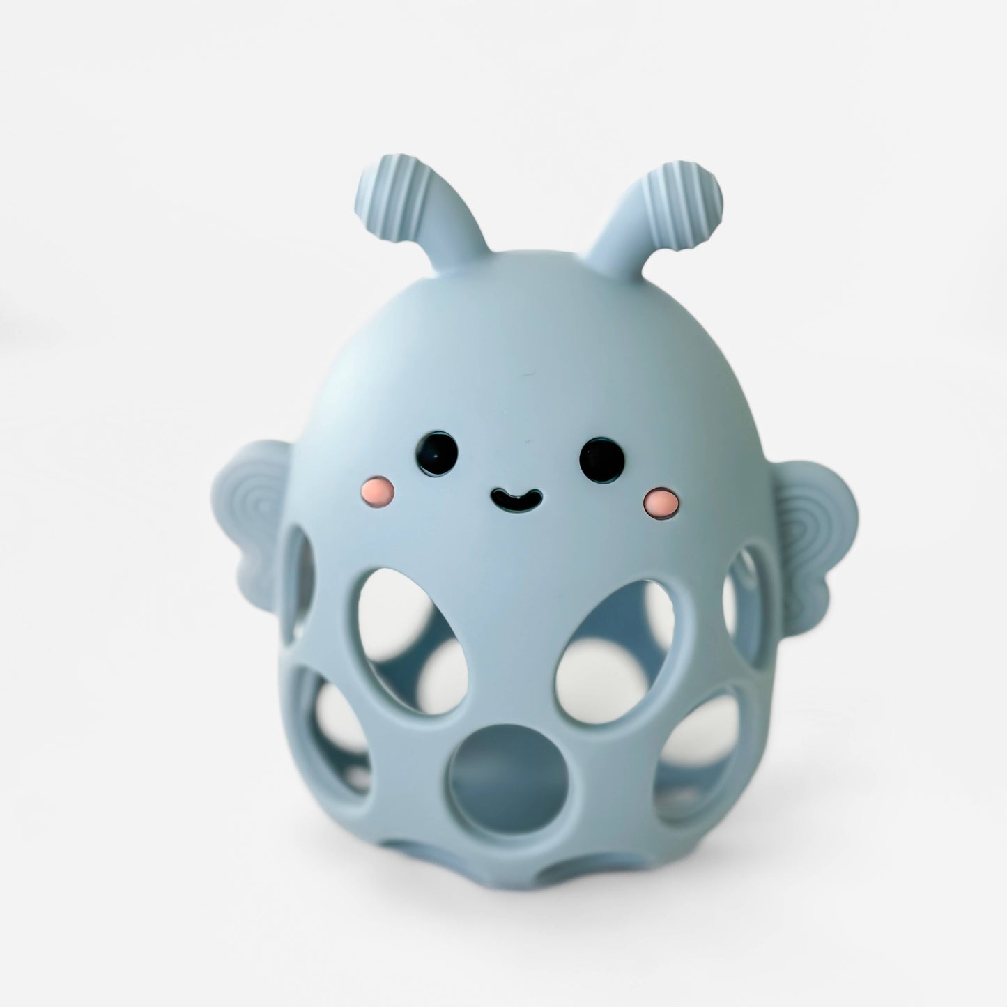 Garden Party Collection - Honey Bee Teether: Whisper Gray