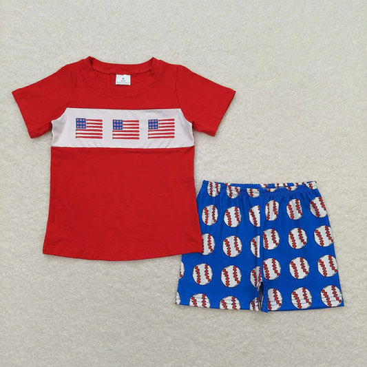 Baseball Flag Short Set