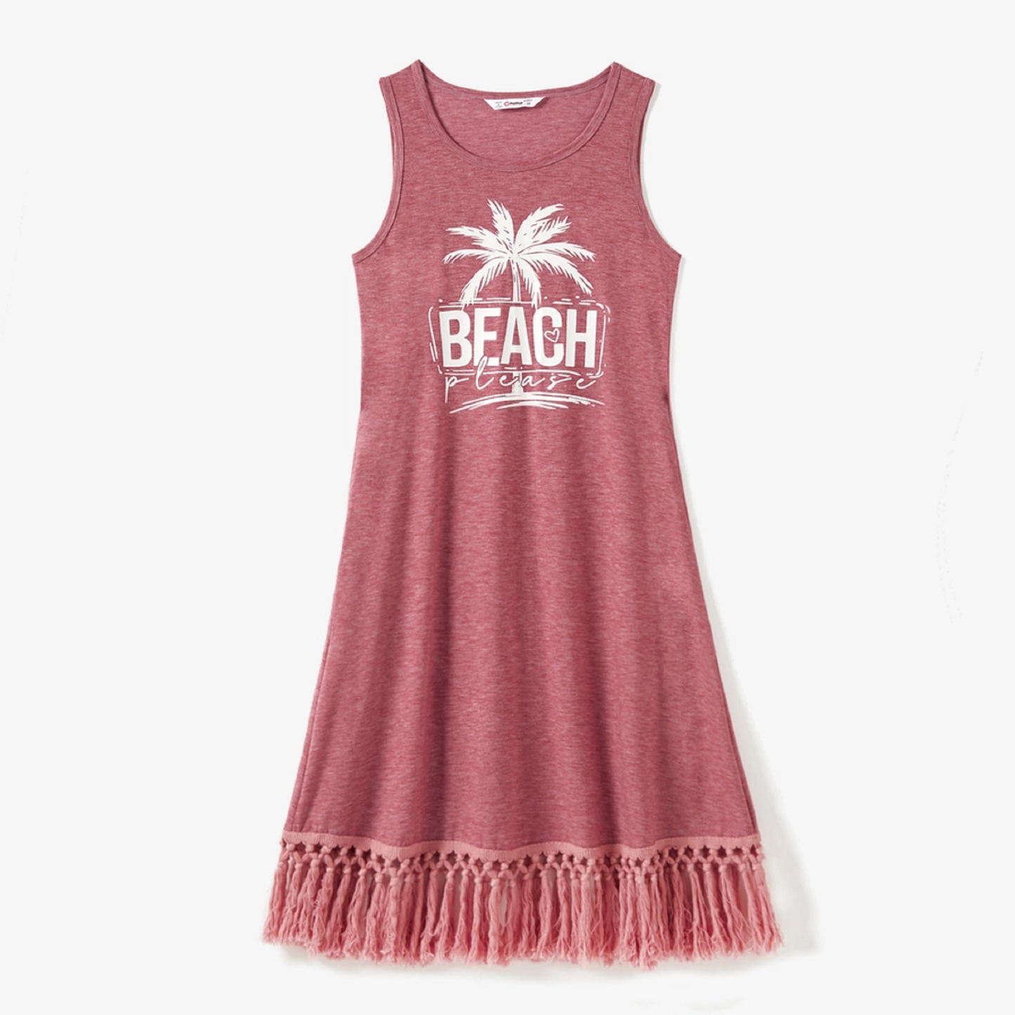 Beach Please Matching Ladies Short Sleeve Dress