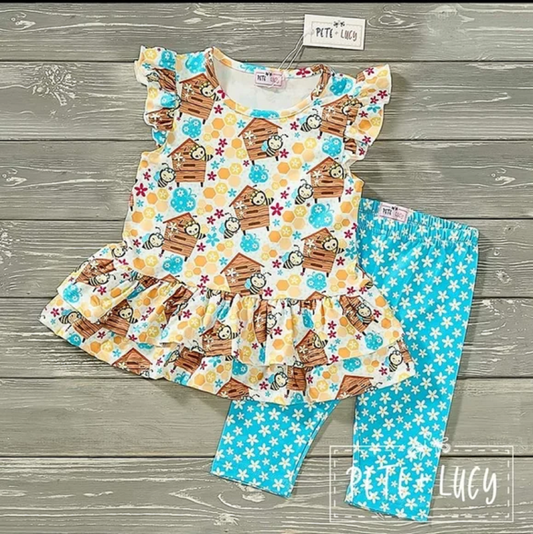 Pete + Lucy Bee Happy Pant Set