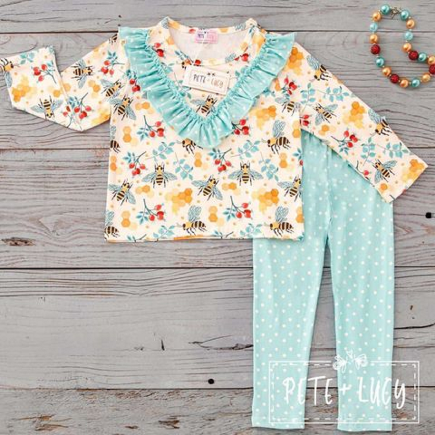 Pete + Lucy Bees & Honey Pant Set