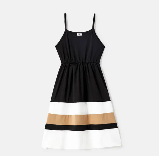 Black Striped Cami Dress