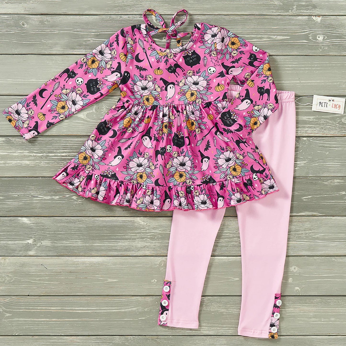 Pete & Lucy Boo-Jee Long Sleeve Pant Set