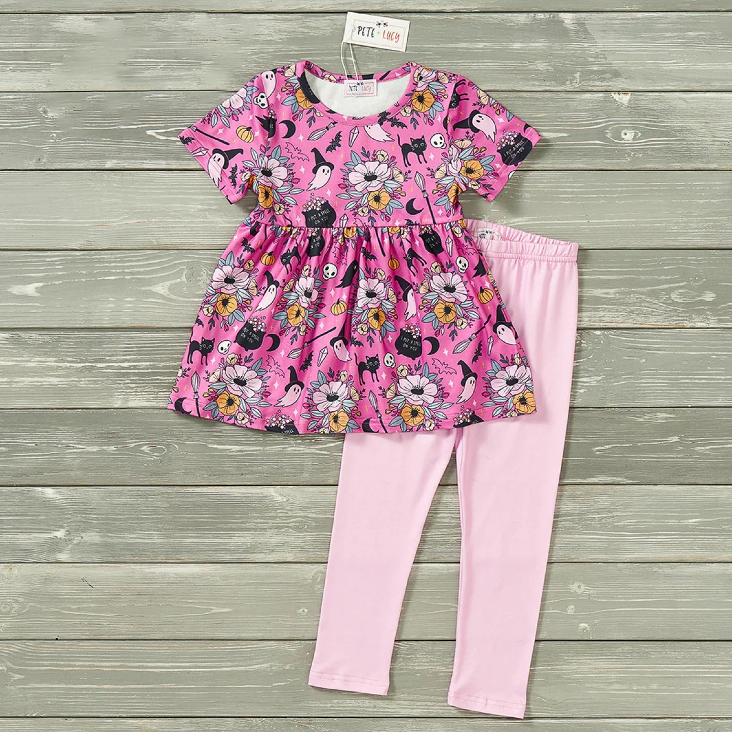 Pete & Lucy Boo-Jee Short Sleeve Pant Set