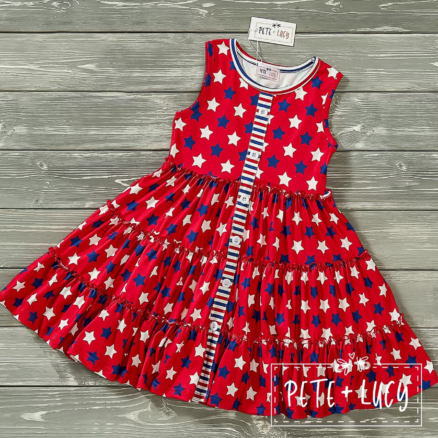 Pete + Lucy Home of the Brave Short Sleeve Dress