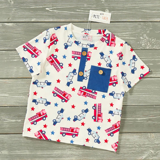 Pete & Lucy Hometown Heroes: Brave Brigade - Boy Top (short sleeves)