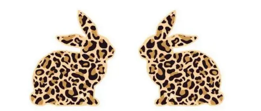 Small Bunny Leopard Earrings