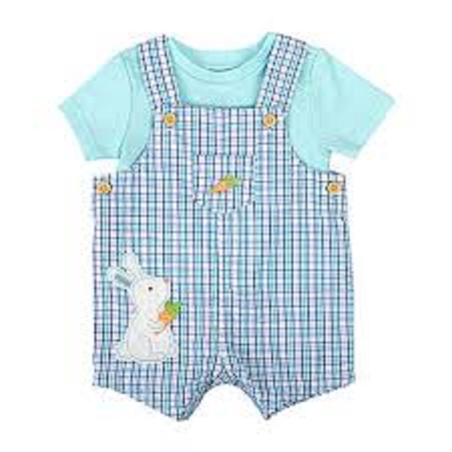 Baby Boys 2-piece Easter Bunny Overall Set