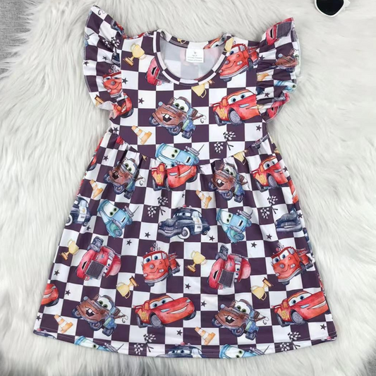 Fun Cartoon Short Sleeve Dress