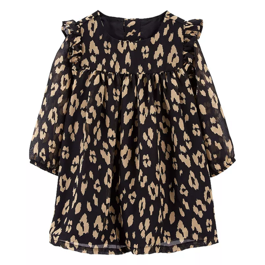 Baby Girl Carter's Leopard Bow Dress with Bloomers